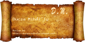Ducza Mihály névjegykártya