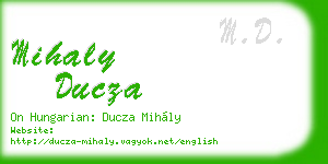 mihaly ducza business card